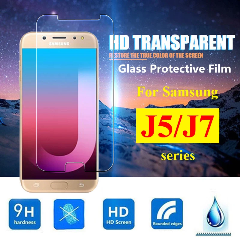 

Protective glass on for Samsung galaxy J 5 7 2016 pro prime screen protector tempered glas samsun samsong protection film 2.5d