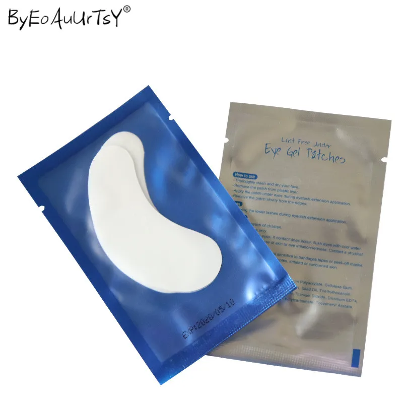 50 Pairslot Eye Pads Eyelash Extension Paper Patches Lint-free Eye Tips Sticker Wraps Make Up Tools Eyelash Tweezers Helper (2)
