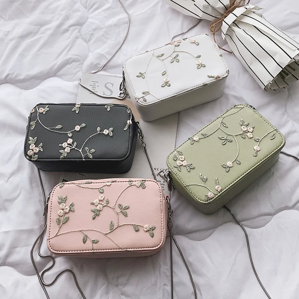 

Fashion Women New Embroidered Chain Wild Bag Shoulder Messenger Bag Women Handbags Bag High Quality Casual Female Bags