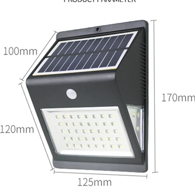 Luminaria Auto 46 led LED Solar Panel Wall Porch Lights Waterproof Outdoor Garden Street Lamp Home Super Bright led Body Sensor