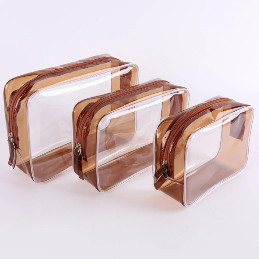 brand new PVC makeup Bags Waterproof Organizer Bag L/M/S Simple Cosmetic bags with soft solid nylon zipper Makeup Tool Kits brand new PVC makeup Bags Waterproof Organizer Bag L/M/S Simple Cosmetic bags with soft solid nylon zipper Makeup Tool Kits