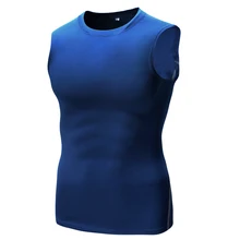 Новинка г. Летняя мужская одежда для фитнеса колготки эластичный без рукавов Быстросохнущий облегающий жилет B5002 Crossfit Fit базовый слой