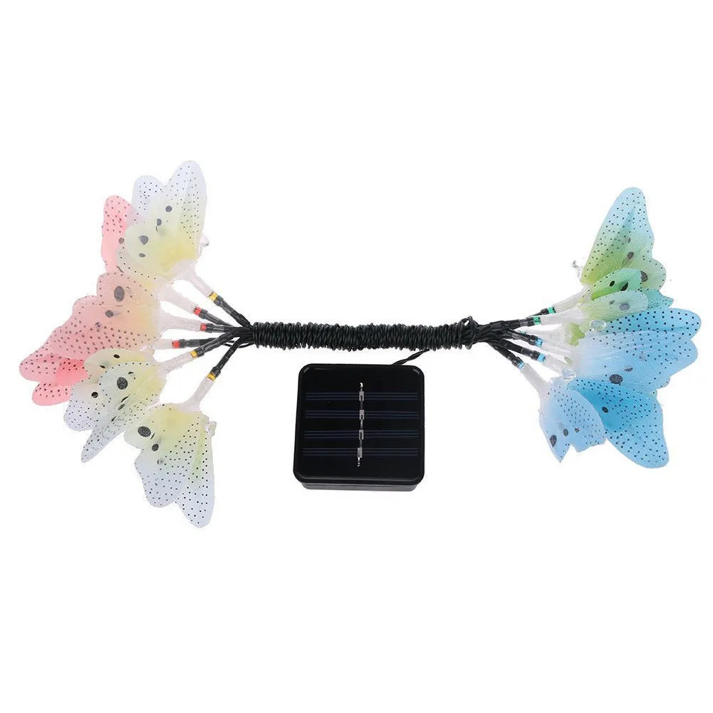 Солнечный 12LED Сказочный светильник-бабочка, открытый садовый декоративный фонарь, наземный фонарь, путь, садовый настил