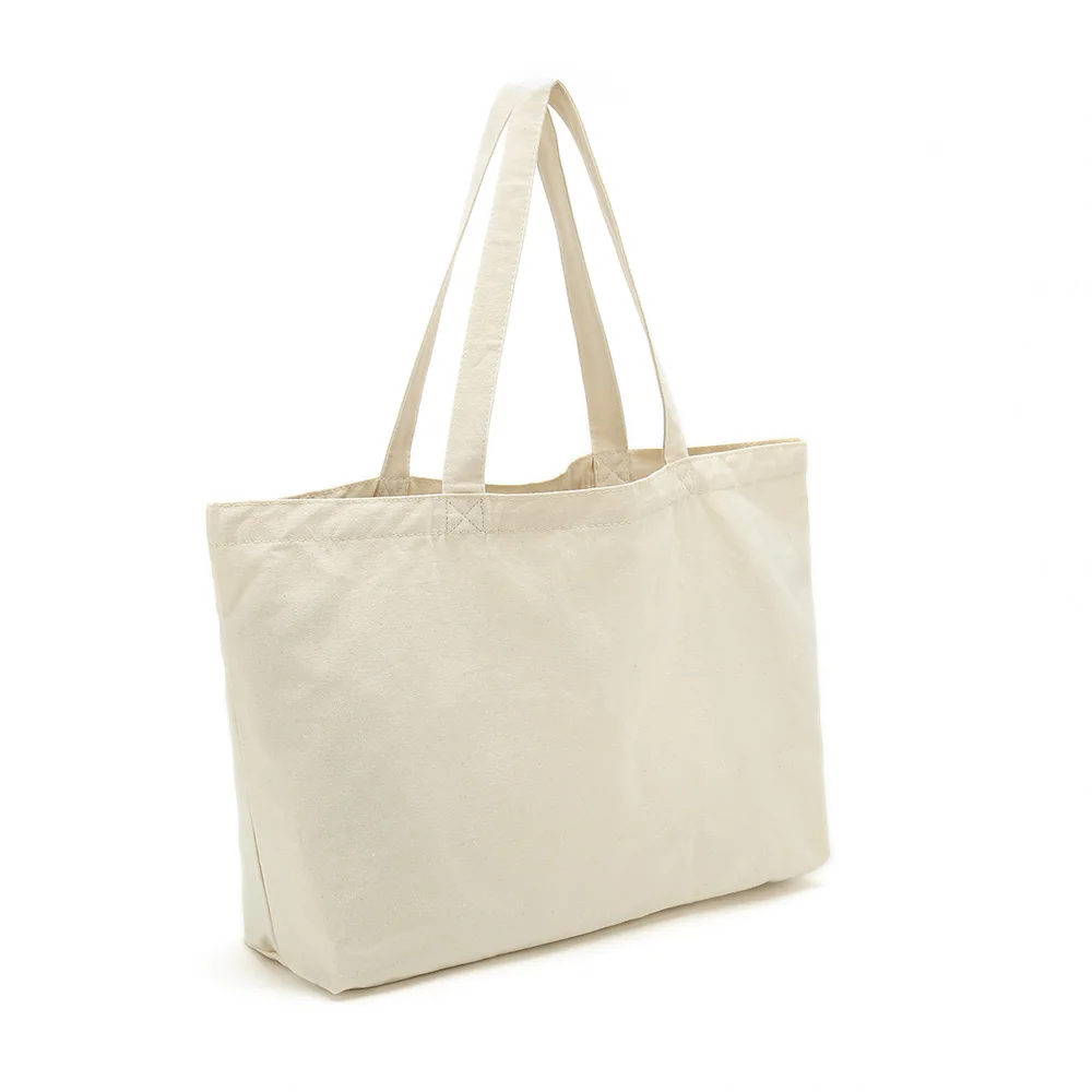 Натуральная белая холщовая хлопковая рекламная сумка для покупок