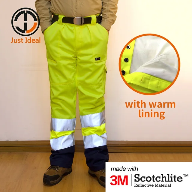 Mens Hi-vis Pants Safety Workwear 