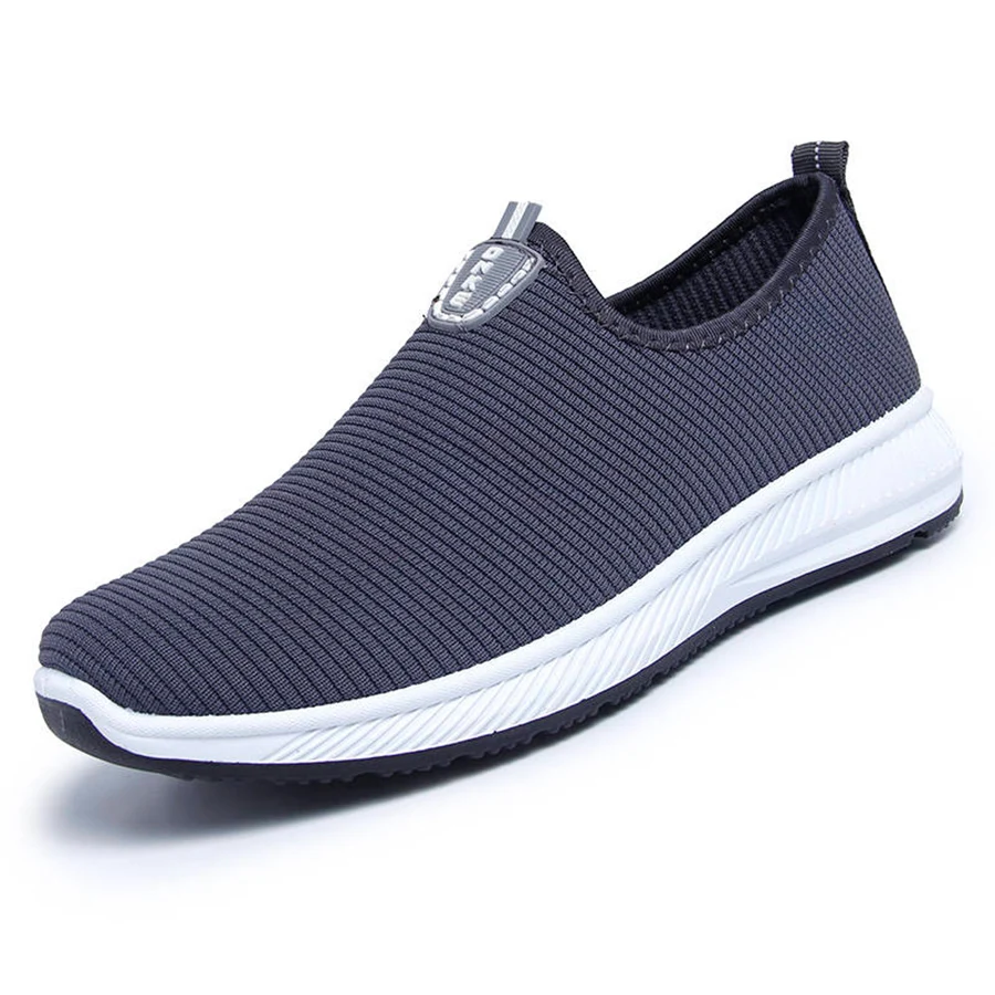 Fashion Breathable Mesh Men Shoes Non-slip Rubber Sole Man Shoes 2019 Summer Autumn Plus Size 38-44 Male Black Shoes