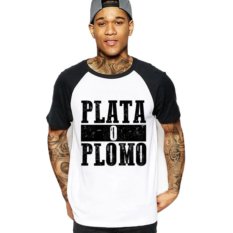 2018 Новый Plata o Plomo Narcos Pablo Escobar серебро или свинец Али футболка черный стимпанк camisa О