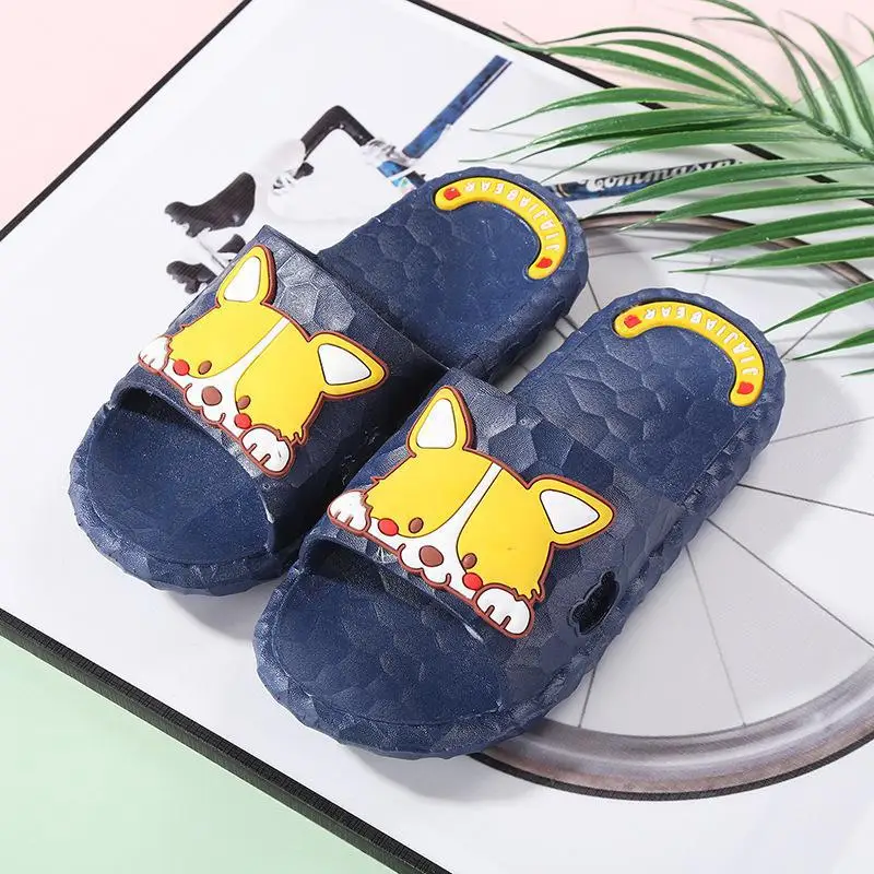 

2019 Boys Girls Beach Slippers For Summer Children Home Cartoon Emoji Slippers Casual Sandals Kids House Shoes Baby Non-slip new