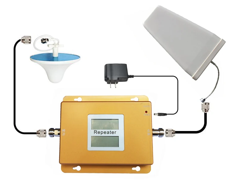 Dual band Signal gsm repeater 2G 3G 4G mobile signal repeater GSM 900MHz UMTS 2100MHz WCDMA Cellular Signal Booster Antenna kit (7)