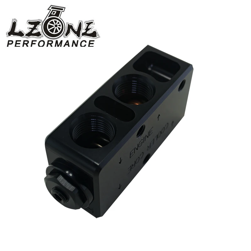 

LZONE - Oil Filter Sandwich Adaptor High quality Oil filter remote block with thermostat 1xAN8 4xAN10 ORB FEMALE JR6748