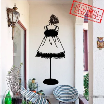 

Free shipping clothing store individuality creative wall stick/kitchen/fashion women's clothing store wall window design