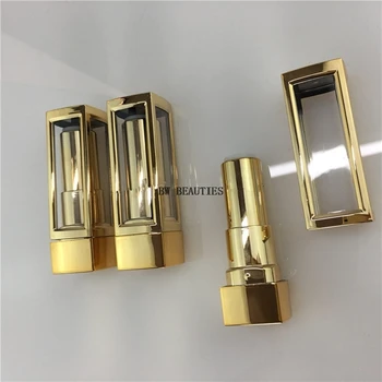 

500Pcs/Lot 12.1mm Empty Elegant Lipstick Tube,High Class Gold Lip Balm Packing Container,Plastic DIY Lip Beauty Tool