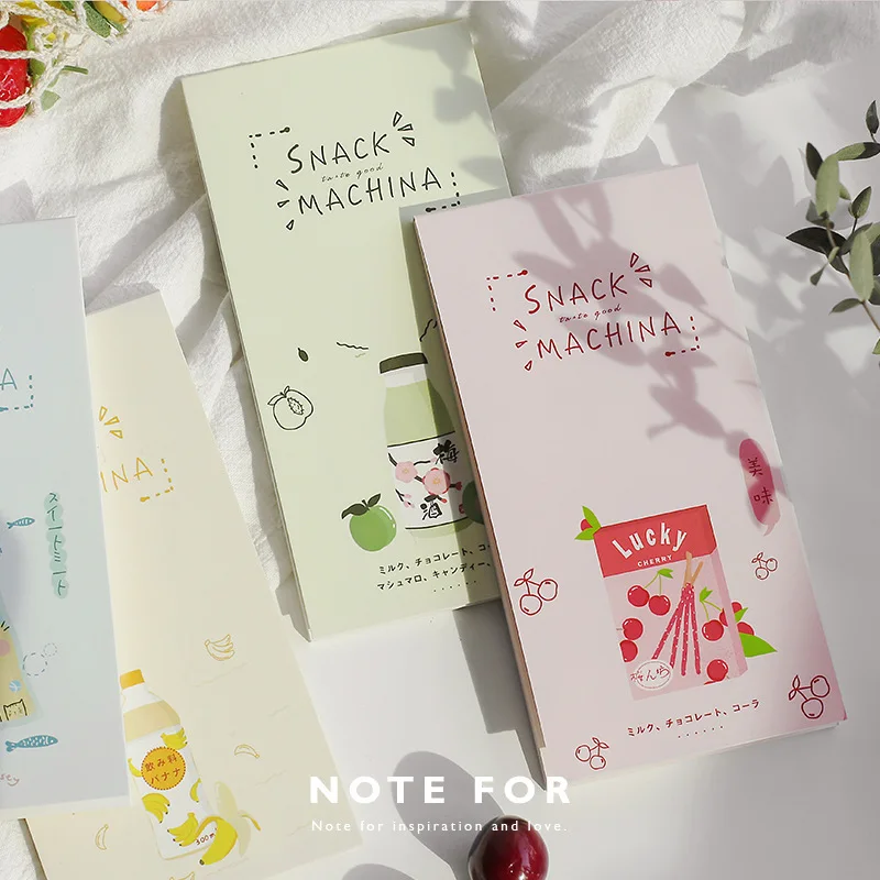 

24 pages cute fruit Cherry blossoms Green plum wine snack series memo pad planner sticky note paper sticker kawaii stationery