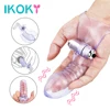 IKOKY doigt manchon vibrateur Clitoris stimulateur Masager jouer plaisir adulte produits chasteté Sex Toys pour femmes Couple lesbien ► Photo 1/6
