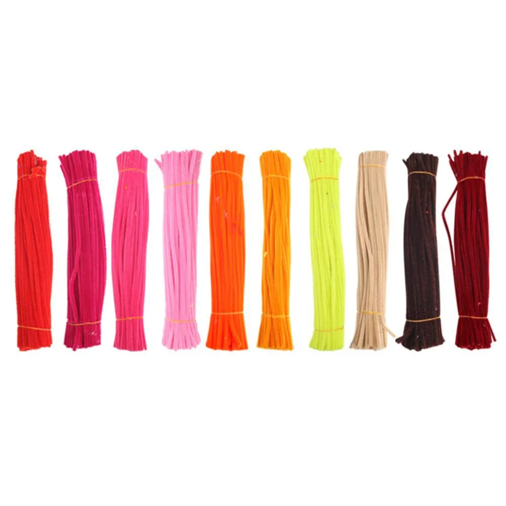 100 Pcs Kids Child Plush Sticks DIY Materials Handmade Christmas Gift Toy Toys for children kids