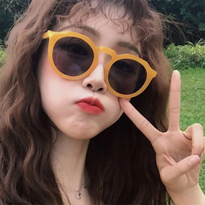 

Round Orange Sunglasses For Women Luxury 2019 Women Men Brand Designer Eyewear Shades Ladies Sun Glasses UV400 Eyeglasses