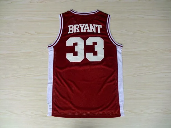 170cm//50~65kg LITBIT Camiseta de Baloncesto de los Hombres de Lower Merion 33# Kobe Bryant sin Mangas Transpirable de Secado r/ápido Deporte Chaleco de la Tapa,Rojo,S