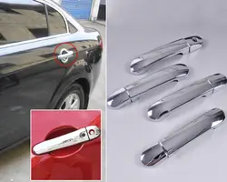 Beler ABS Chrome автомобилей Внешние аксессуары Внешний крышки ручки двери отделка для Nissan Versa Tiida Latio 2007 2008 2009 2010- 2012