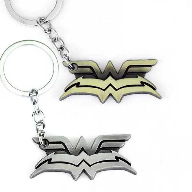 

2 Types Justice League Superhero Wonder Woman Keychain Wonder Woman W Logo Action Toy Figures 253