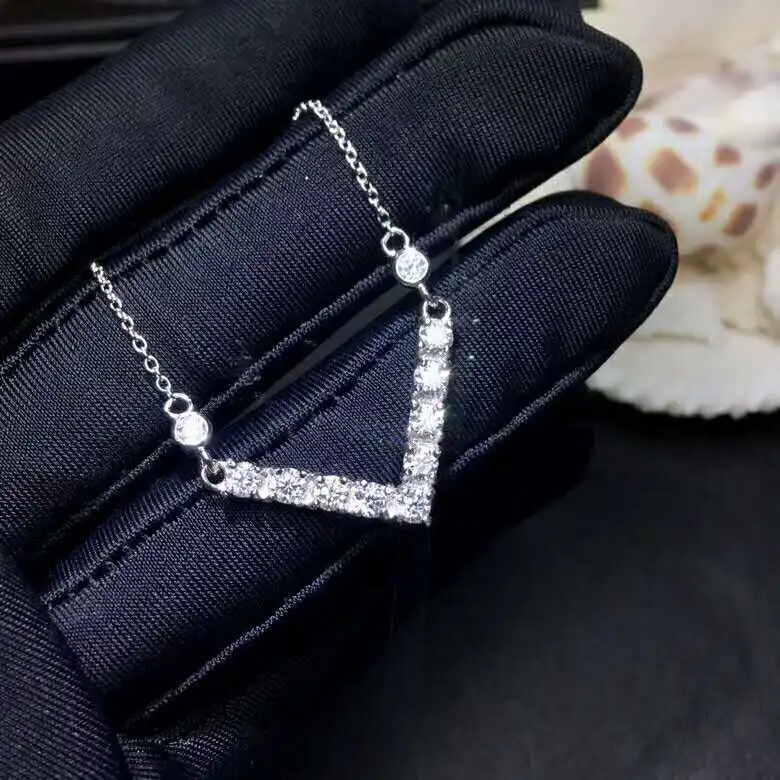Блестящий! 3 мм moissanit алмаз s925 стерлингового серебра Классические тонкие комплекты украшений для женщин вечерние белый драгоценный камень, кольцо для ключей, брелок