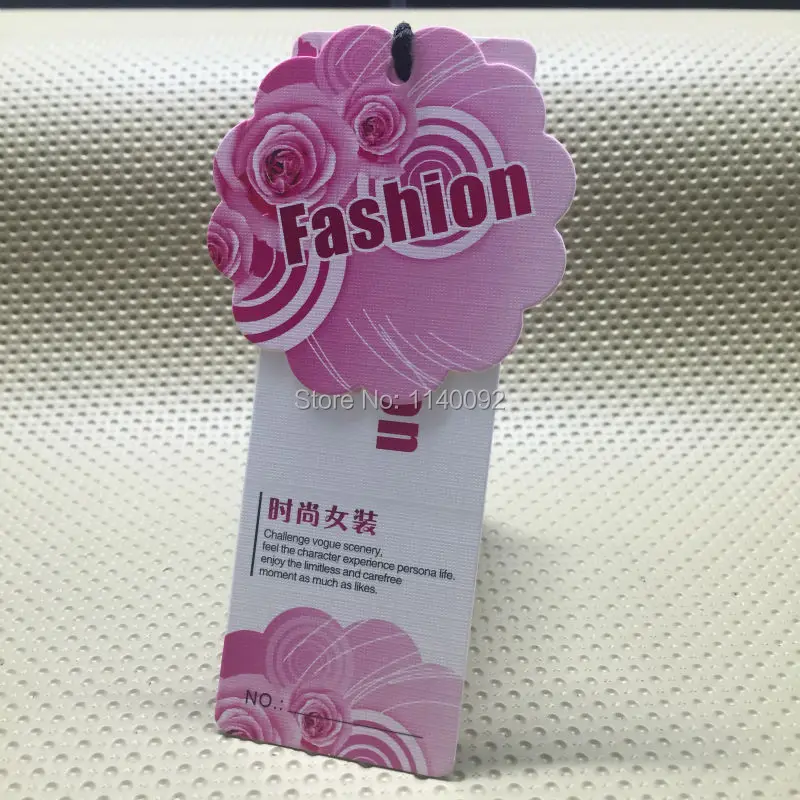 custom textured swing tags/cute shape cutting cardboard/garment tags