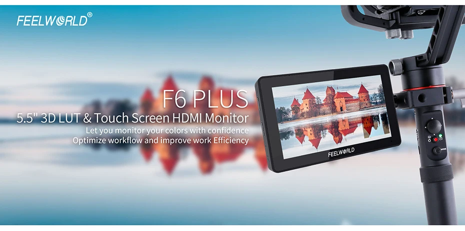 Feelworld F6 Plus 5,5 дюймов сенсорный экран на камеру монитор 1920*1080P 3D LUT 4K HDMI видео фильм монитор для DSLR Gimbal