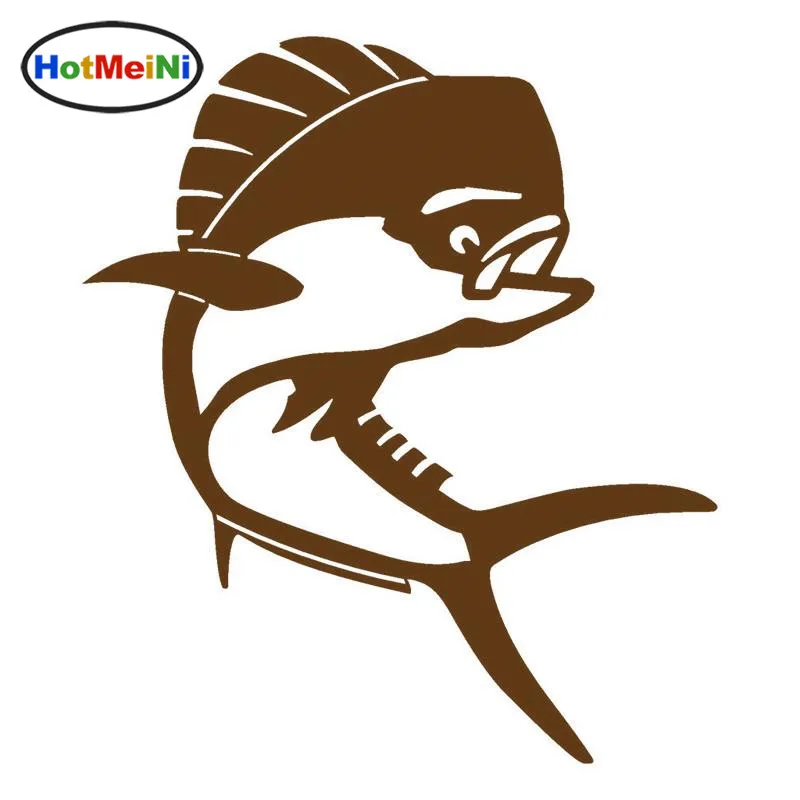 HotMeiNi автомобильный Стайлинг Dolphin Mahi виниловые рыболовные наклейки на автомобиль