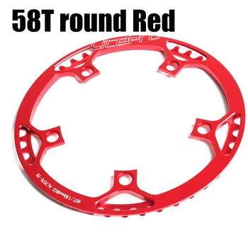 

58T Aluminum Chainring 130mm BCD Litepro Super light BMX Folding Bicycle Chainwheel Bike Crankset Crank parts Black/Red /Gold
