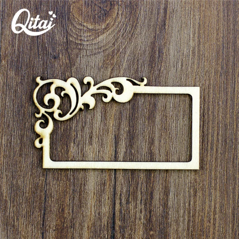 

QITAI 24 Pieces/lot nature wood Home Decoration DIY Scrapbooking crafts handmade Christmas Gift 7cmx3.8cm Wooden Products WF130