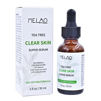 

MELAO Facial Essence Tea Tree Original Oils Anti-wrinkle Whitening Shrink Pores & Dry Skin Tone Treatment for Fresher 30ml