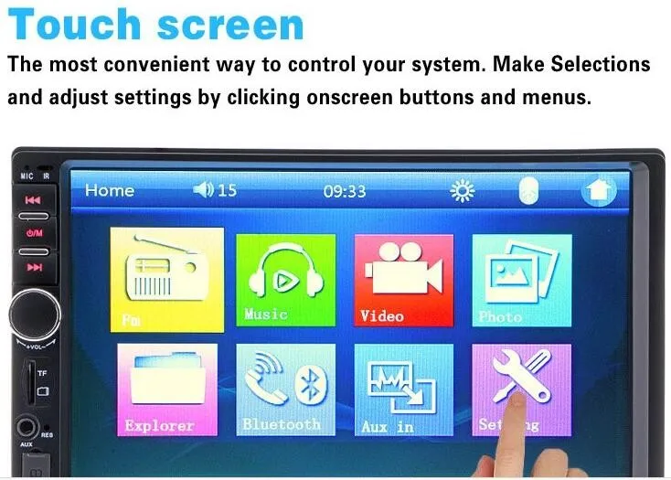 Clearance YUANMINGSHI 2 Din Car Radio Player 7