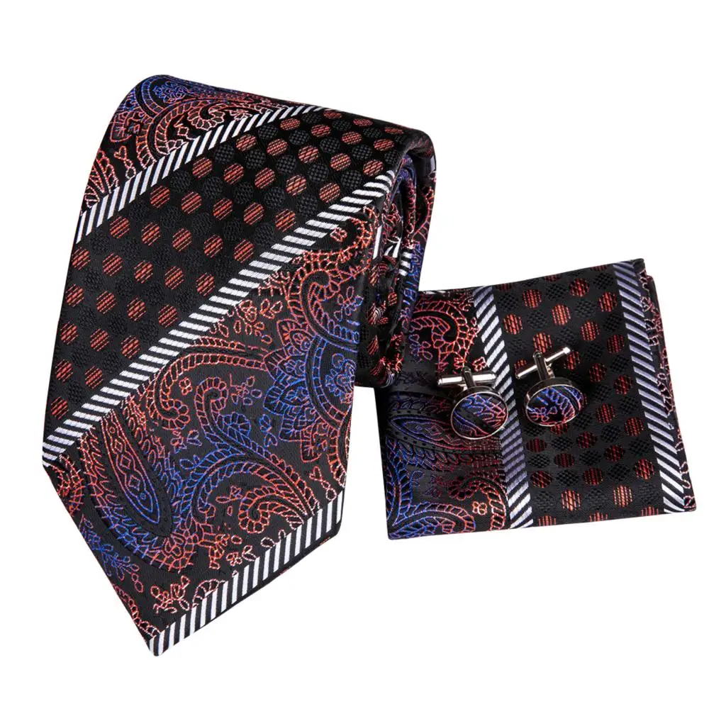 Новое поступление мужские галстуки 100% шелк Одежда высшего качества галстуки полосатый рисунок коричневый модные стильный галстук