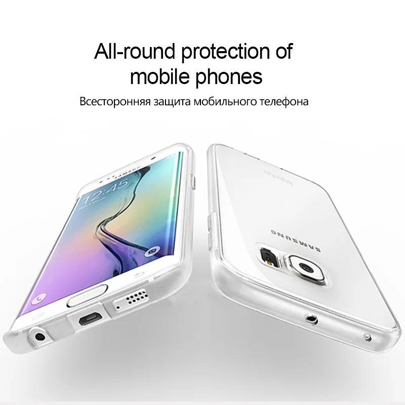 Transparent Case for Samsung Galaxy S6 S7 edge phone case phone protector cover