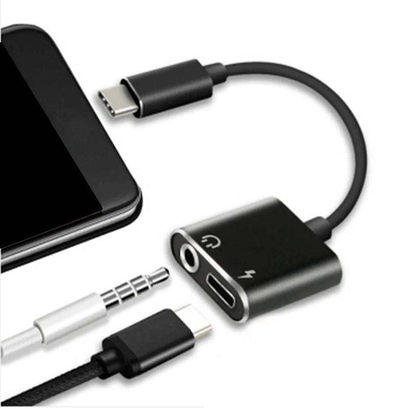 2 в 1 USB Type C на 3 5 мм разъем аудио адаптер кабель для зарядки + прослушивания мужчин