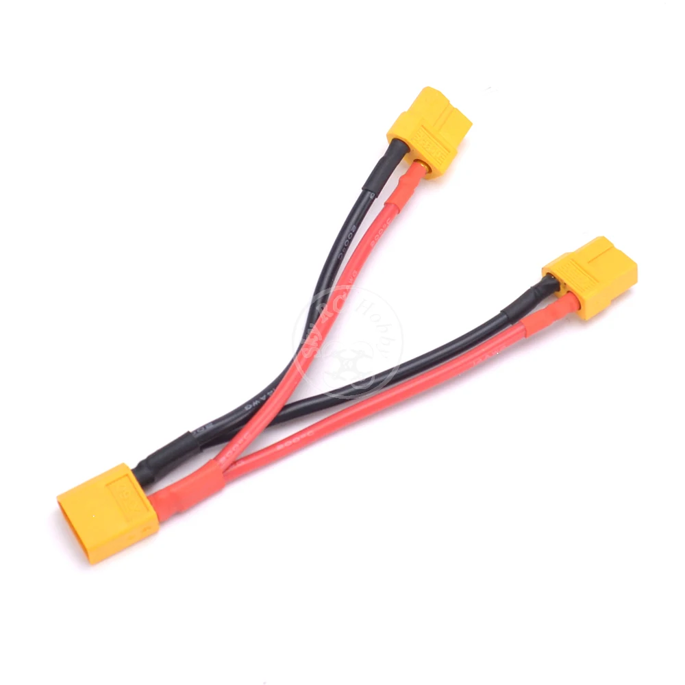 XT60 Параллельный разъем типа Папа два y разветвитель провод 14AWG 1 2 для батарей RC