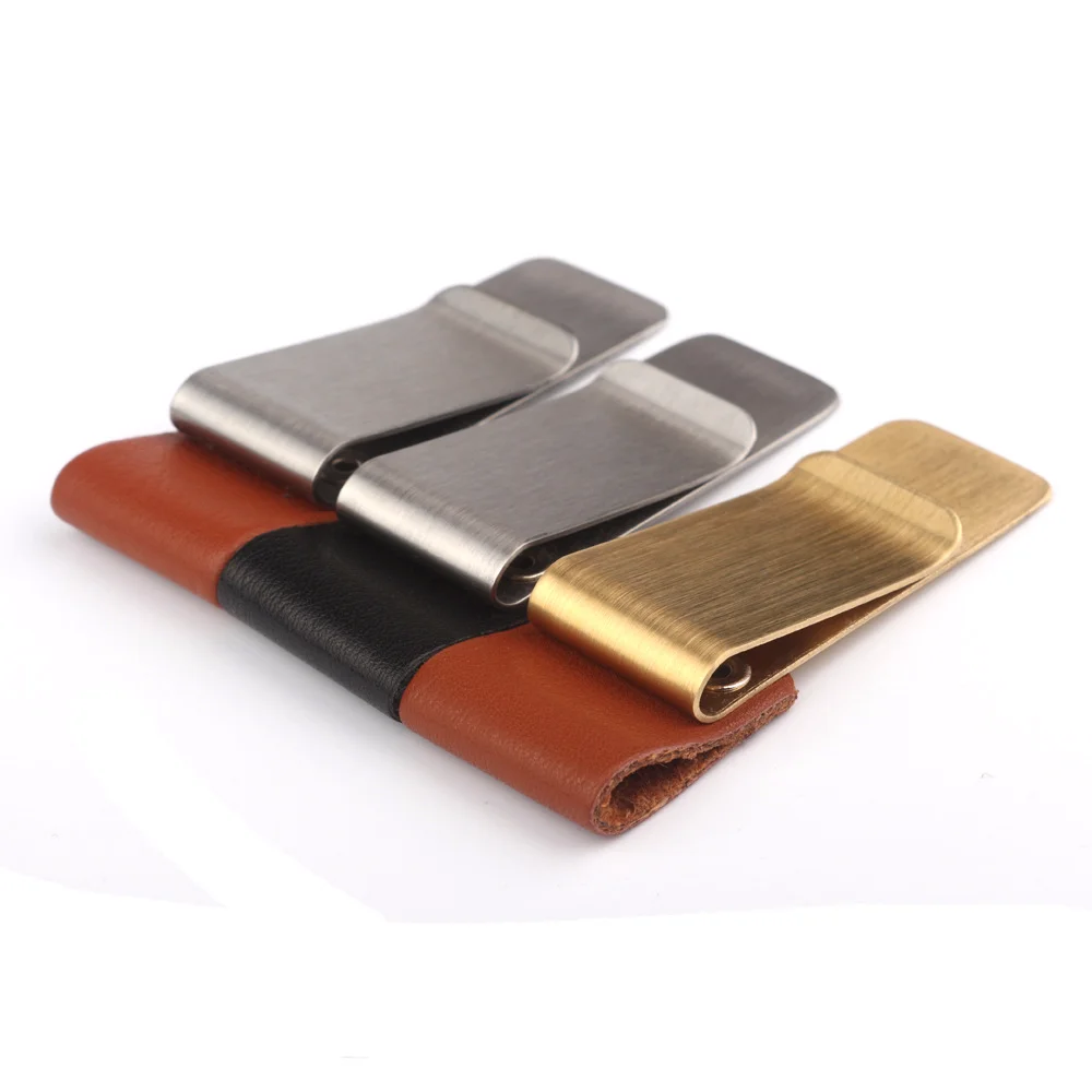2016 Stainless Steel copper Slim Pocket men design Money Clip Wallet Cash font b ID b
