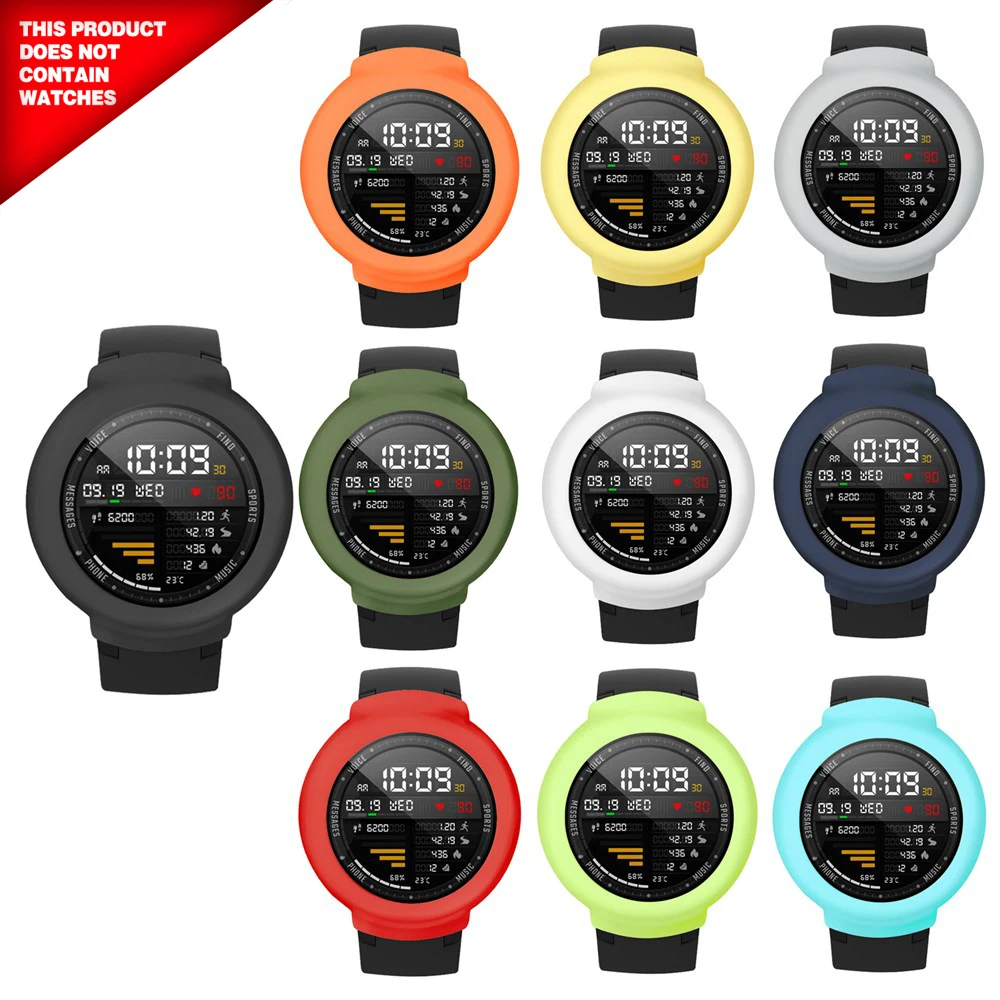 

Colorful Full Protective Frame Case Capa For Huami Amazfit Verge Soft TPU Silicon Cover Case For Huami Amazfit Verge Smart Watch