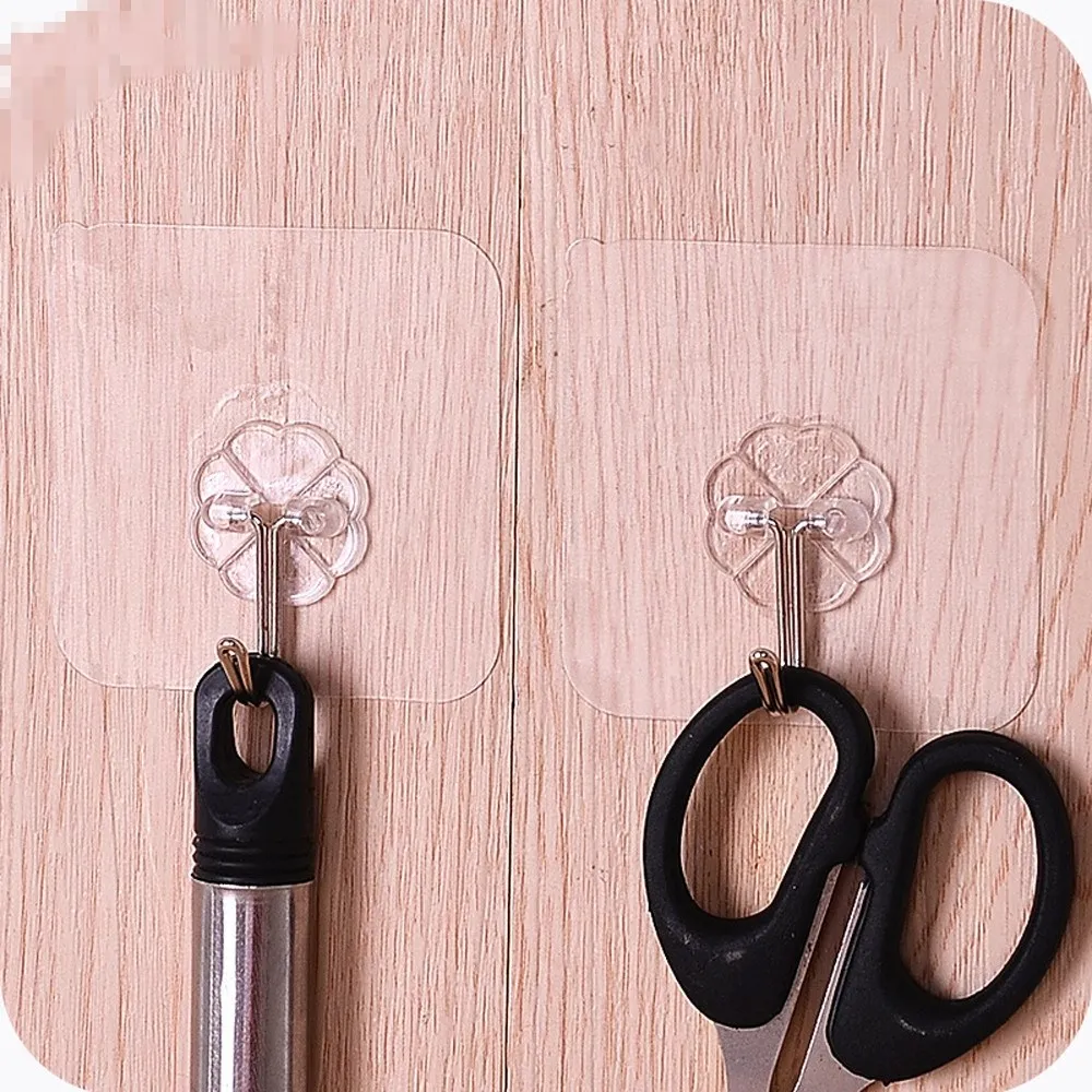 

Hiqh quality wholesale 6x Strong Transparent Suction Cup Sucker Wall Hooks Hanger For Kitchen Bathroom hanging drop shipping