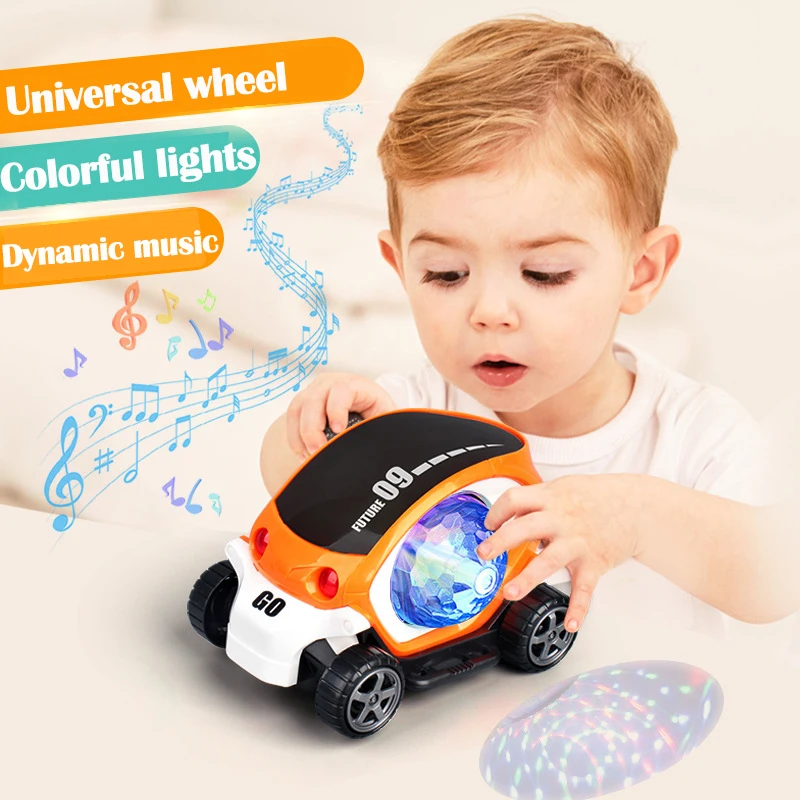 

Electric Toy Cars with Flash 3D LED Light Music Universal Wheel Colorful Enlighten Toys for Children Gifts Plastic Model