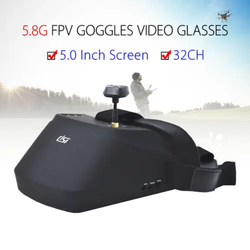

DST FPV Goggles 5" LCD Screen 5.8G 32CH High Resolution 800*480 Video Glasses Portable For Racer Drone