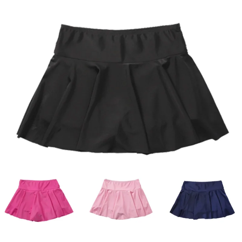 Summer Beach Conservative Swimming Skirts Women's Swimsuit Bottom High Waist Athletic Bottom Anti-walking Breathable Swimwear