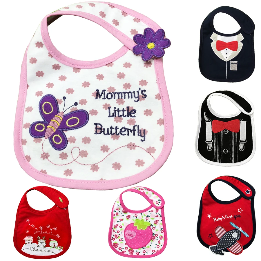 Bebe Bibs Baberos Babador Bavoir водонепроницаемый милый мультфильм вышивка печать дети мультфильм отрыжка ткань 6-24 месяцев DS19