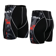 2015 mens fitness swim shorts horror printing skinny tight short elastic fitness tight hallowas printing shorts