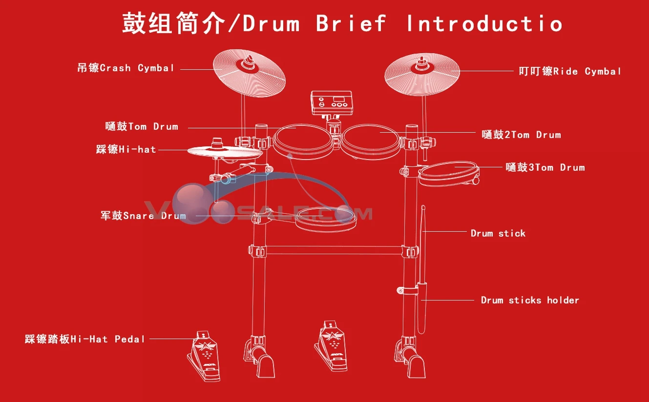 TDX-15 электронные барабаны комплект упрощенная панель управления дизайн 12 барабанов наборы звуков простая сборка метроном внутри хорошее качество