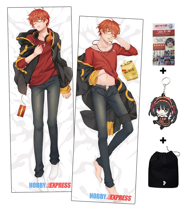 Наволочка Мужская в японском стиле дакимакура 707 см|body pillow cover|male dakimakurapillow cover |