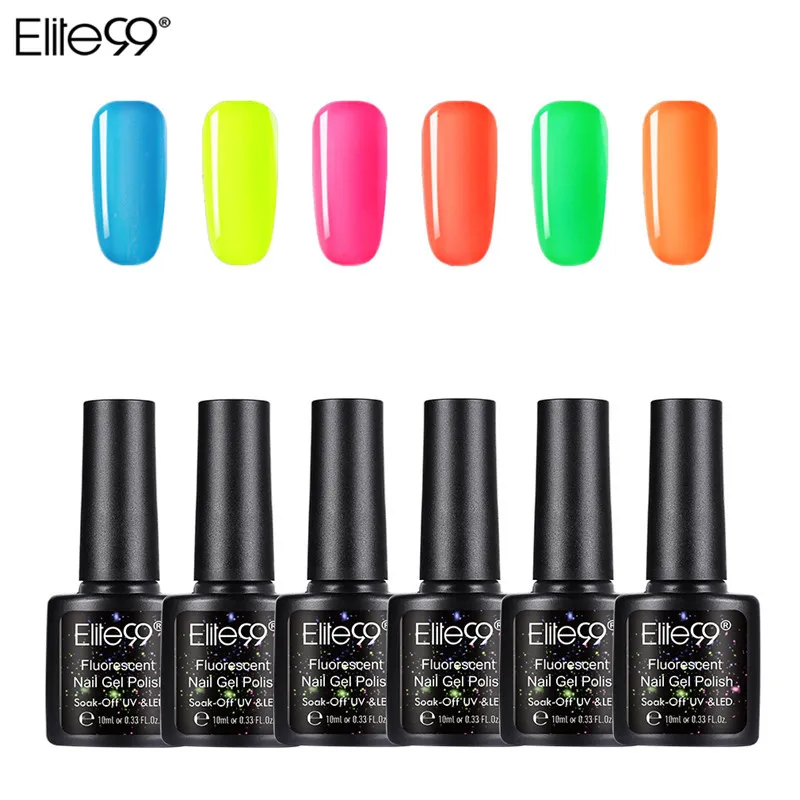 

(6PCS/SET)Elite99 Gel Nail Polish Set For Nail Extension Kit Nail Art Gel Lacquer UV LED Lamp Design acrylic nail Manicure Set