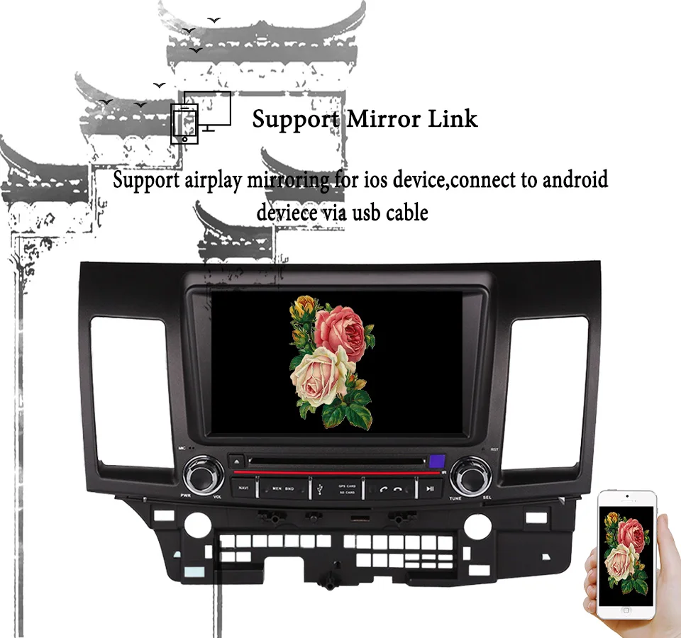 Cheap 8" Android 9.0 Car GPS Player Navi for Mitsubishi Lancer 10 Galant with 4+64G Octa Core dvd Steering wheel Radio Map Multimedia 3