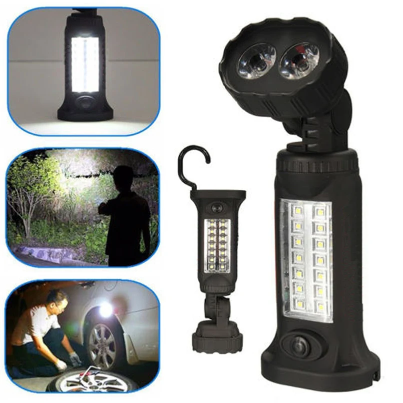 

16 LED Magnetic Inspection Hand Torch Camping Hanging Work light Lamp Flashlight AAA Multifunction Floodlight F#4S29