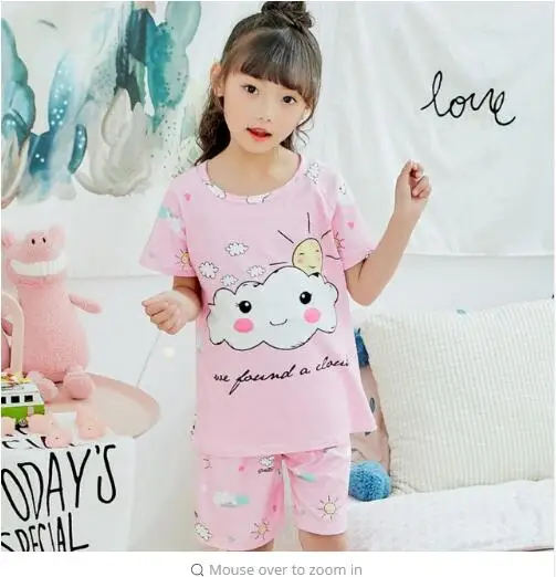 Hot Sale Children Clothing Summer Nightwear Boys Girls Baby Pajamas