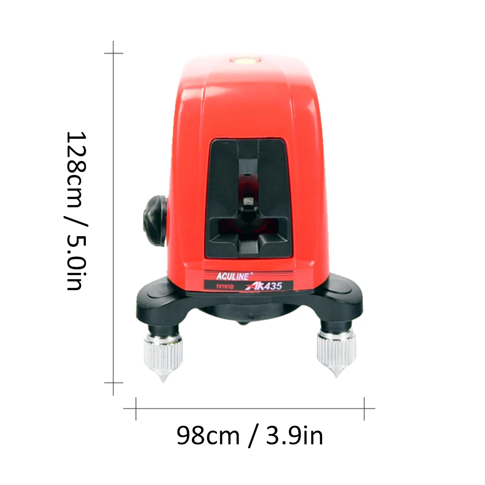 AK435 Laser Level 360 degree self-leveling Portable mini Cross Red Laser Levels Meter 2 line 1 point 635nm Leveling Instrument